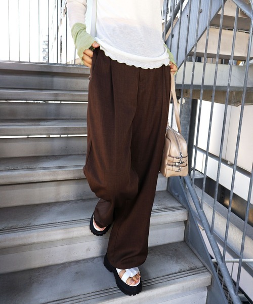 SpRay（スプレイ）の「ツイルカラータックパンツ（その他パンツ・レディース・ネイビー/グレー/ブラウン・FREE）」の7枚目の写真