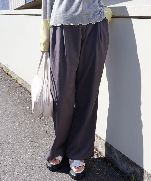 SpRay（スプレイ）の「ツイルカラータックパンツ（その他パンツ・レディース・ネイビー/グレー/ブラウン・FREE）」の8枚目の写真