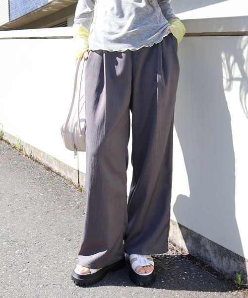 SpRay（スプレイ）の「ツイルカラータックパンツ（その他パンツ・レディース・ネイビー/グレー/ブラウン・FREE）」の9枚目の写真