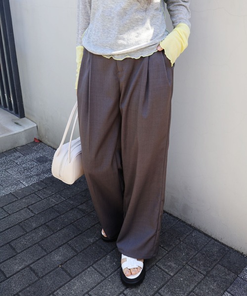 SpRay（スプレイ）の「ツイルカラータックパンツ（その他パンツ・レディース・ネイビー/グレー/ブラウン・FREE）」の12枚目の写真