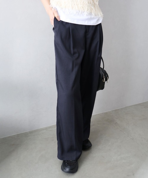 SpRay（スプレイ）の「ツイルカラータックパンツ（その他パンツ・レディース・ネイビー/グレー/ブラウン・FREE）」の5枚目の写真
