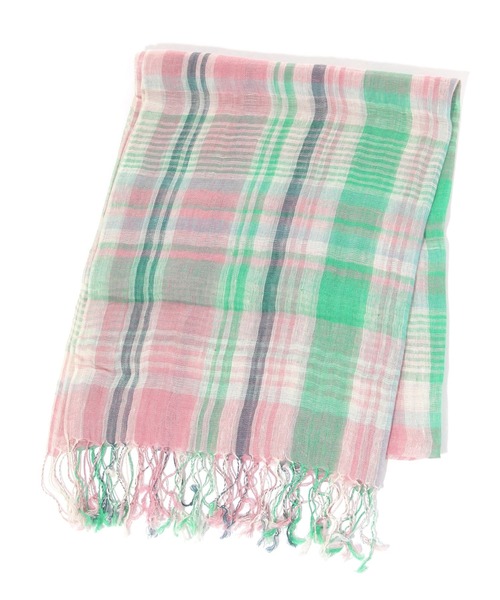 studio CLIP(スタディオクリップ)の「フレンチリネンチェック柄ストール(ストール/ショール・レディース・イエロー/ブラック/ピンク/レッド・FREE)」の18枚目の写真