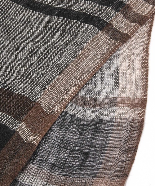 studio CLIP(スタディオクリップ)の「フレンチリネンチェック柄ストール(ストール/ショール・レディース・イエロー/ブラック/ピンク/レッド・FREE)」の7枚目の写真