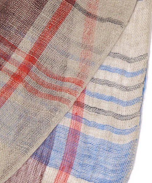 studio CLIP(スタディオクリップ)の「フレンチリネンチェック柄ストール(ストール/ショール・レディース・イエロー/ブラック/ピンク/レッド・FREE)」の12枚目の写真