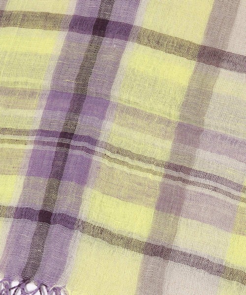 studio CLIP(スタディオクリップ)の「フレンチリネンチェック柄ストール(ストール/ショール・レディース・イエロー/ブラック/ピンク/レッド・FREE)」の13枚目の写真