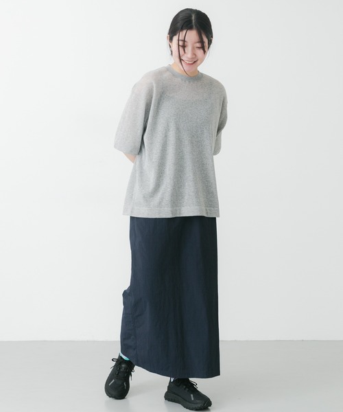 EKAL（エカル）の「ハイゲージニットT（ニット/セーター・レディース・キャメル/パープル/グレー/杢グレー・FREE）」の10枚目の写真