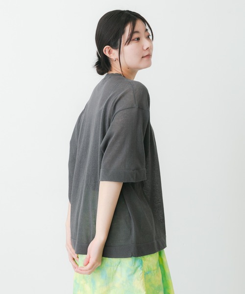 EKAL（エカル）の「ハイゲージニットT（ニット/セーター・レディース・キャメル/パープル/グレー/杢グレー・FREE）」の13枚目の写真