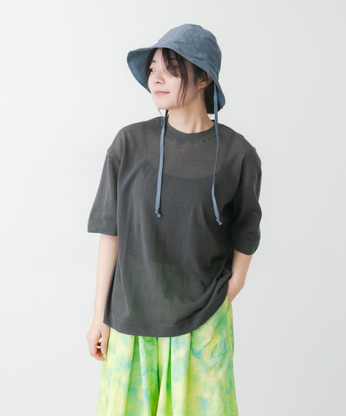 EKAL（エカル）の「ハイゲージニットT（ニット/セーター・レディース・キャメル/パープル/グレー/杢グレー・FREE）」の16枚目の写真