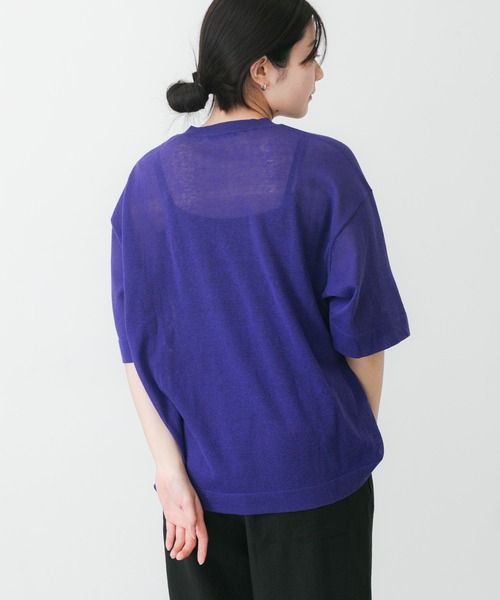 EKAL（エカル）の「ハイゲージニットT（ニット/セーター・レディース・キャメル/パープル/グレー/杢グレー・FREE）」の21枚目の写真