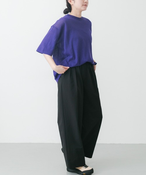 EKAL（エカル）の「ハイゲージニットT（ニット/セーター・レディース・キャメル/パープル/グレー/杢グレー・FREE）」の22枚目の写真