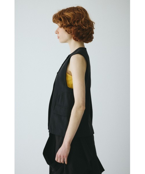 HeRIN.CYE（ヘリンドットサイ）の「Circle switch vest　　サークルスイッチベスト（ベスト・レディース・ブラック/オフホワイト・FREE）」の9枚目の写真
