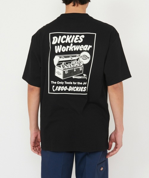 Dickies（ディッキーズ）の「Dickies/ディッキーズ ドライ リッジ Tシャツ 半袖/バックプリントTシャツ/ロゴTシャツ（Tシャツ/カットソー・メンズ・ライトグレー/ブラック・MEDIUM/LARGE/X-LARGE/SMALL）」の9枚目の写真