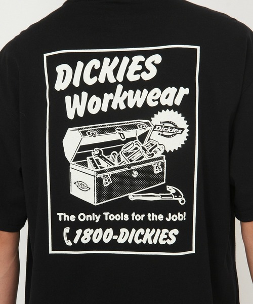 Dickies（ディッキーズ）の「Dickies/ディッキーズ ドライ リッジ Tシャツ 半袖/バックプリントTシャツ/ロゴTシャツ（Tシャツ/カットソー・メンズ・ライトグレー/ブラック・MEDIUM/LARGE/X-LARGE/SMALL）」の13枚目の写真