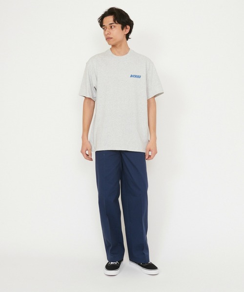 Dickies（ディッキーズ）の「Dickies/ディッキーズ ドライ リッジ Tシャツ 半袖/バックプリントTシャツ/ロゴTシャツ（Tシャツ/カットソー・メンズ・ライトグレー/ブラック・MEDIUM/LARGE/X-LARGE/SMALL）」の5枚目の写真