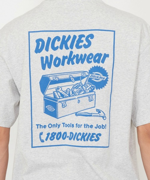 Dickies（ディッキーズ）の「Dickies/ディッキーズ ドライ リッジ Tシャツ 半袖/バックプリントTシャツ/ロゴTシャツ（Tシャツ/カットソー・メンズ・ライトグレー/ブラック・MEDIUM/LARGE/X-LARGE/SMALL）」の20枚目の写真