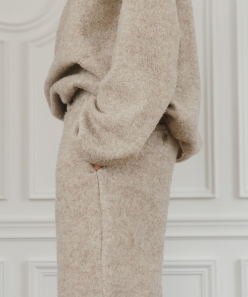 CREDONA(クレドナ)の「WOOL FLEECE CURVE PANTS/ウールフリースカーブパンツ(その他パンツ・レディース・ベージュ・FREE)」の11枚目の写真