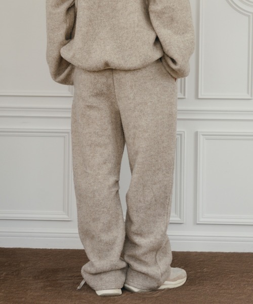 CREDONA(クレドナ)の「WOOL FLEECE CURVE PANTS/ウールフリースカーブパンツ(その他パンツ・レディース・ベージュ・FREE)」の7枚目の写真