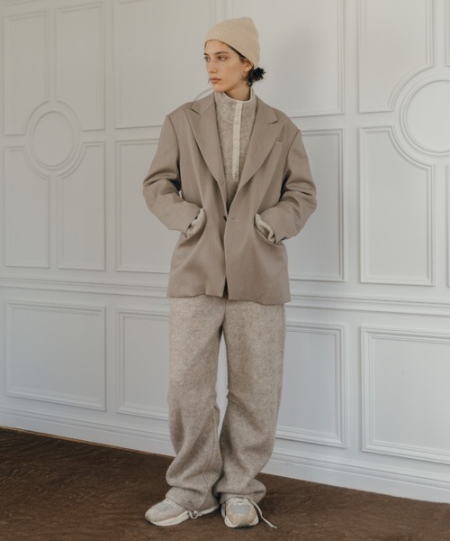 CREDONA(クレドナ)の「WOOL FLEECE CURVE PANTS/ウールフリースカーブパンツ(その他パンツ・レディース・ベージュ・FREE)」の8枚目の写真