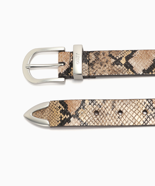 OBEY(オベイ)の「OBEY / オベイ CLASSIC LEATHER BELT(ベルト・メンズ・ベージュ・FREE)」の2枚目の写真