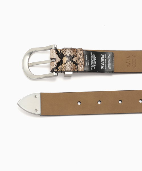 OBEY(オベイ)の「OBEY / オベイ CLASSIC LEATHER BELT(ベルト・メンズ・ベージュ・FREE)」の3枚目の写真