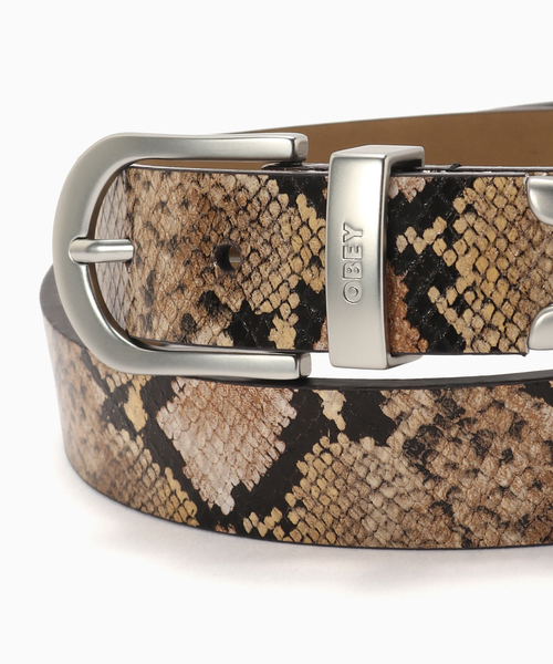 OBEY(オベイ)の「OBEY / オベイ CLASSIC LEATHER BELT(ベルト・メンズ・ベージュ・FREE)」の4枚目の写真