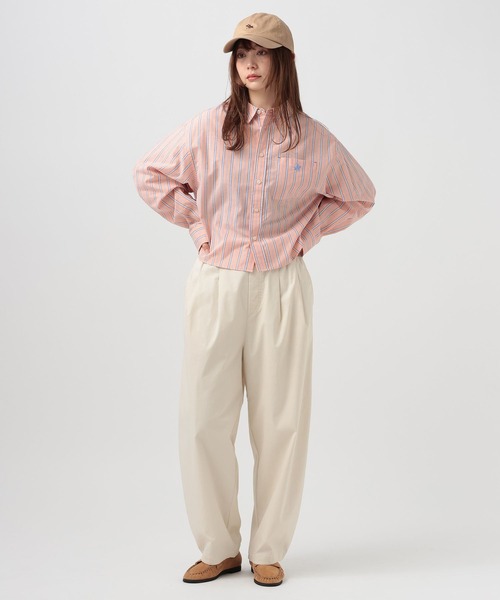 BEVERLY HILLS POLO CLUB（ビバリーヒルズポロクラブ）の「【BEVERLY HILLS POLO CLUB】別注ストライプシャツ（シャツ/ブラウス・レディース・オレンジ/ブルー/サックスブルー/イエロー・FREE）」の5枚目の写真