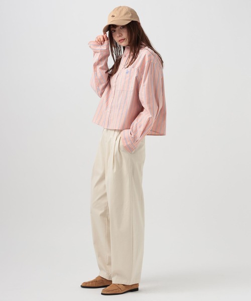 BEVERLY HILLS POLO CLUB（ビバリーヒルズポロクラブ）の「【BEVERLY HILLS POLO CLUB】別注ストライプシャツ（シャツ/ブラウス・レディース・オレンジ/ブルー/サックスブルー/イエロー・FREE）」の6枚目の写真