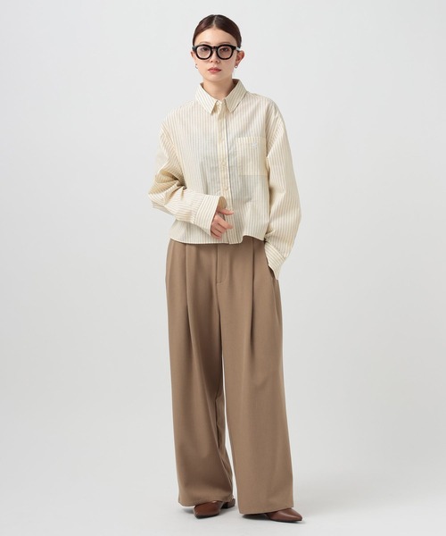 BEVERLY HILLS POLO CLUB（ビバリーヒルズポロクラブ）の「【BEVERLY HILLS POLO CLUB】別注ストライプシャツ（シャツ/ブラウス・レディース・オレンジ/ブルー/サックスブルー/イエロー・FREE）」の10枚目の写真