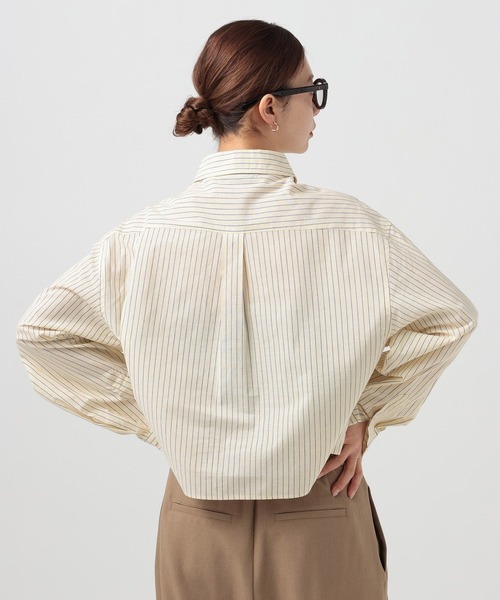 BEVERLY HILLS POLO CLUB（ビバリーヒルズポロクラブ）の「【BEVERLY HILLS POLO CLUB】別注ストライプシャツ（シャツ/ブラウス・レディース・オレンジ/ブルー/サックスブルー/イエロー・FREE）」の12枚目の写真