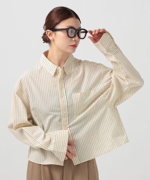 BEVERLY HILLS POLO CLUB（ビバリーヒルズポロクラブ）の「【BEVERLY HILLS POLO CLUB】別注ストライプシャツ（シャツ/ブラウス・レディース・オレンジ/ブルー/サックスブルー/イエロー・FREE）」の13枚目の写真