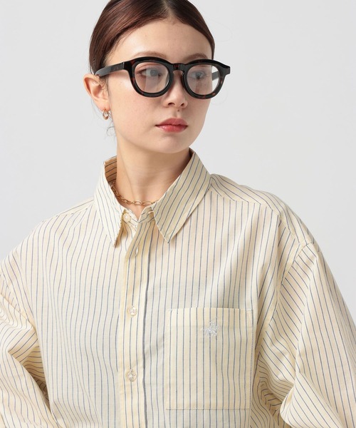 BEVERLY HILLS POLO CLUB（ビバリーヒルズポロクラブ）の「【BEVERLY HILLS POLO CLUB】別注ストライプシャツ（シャツ/ブラウス・レディース・オレンジ/ブルー/サックスブルー/イエロー・FREE）」の14枚目の写真