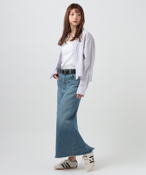 BEVERLY HILLS POLO CLUB（ビバリーヒルズポロクラブ）の「【BEVERLY HILLS POLO CLUB】別注ストライプシャツ（シャツ/ブラウス・レディース・オレンジ/ブルー/サックスブルー/イエロー・FREE）」の16枚目の写真