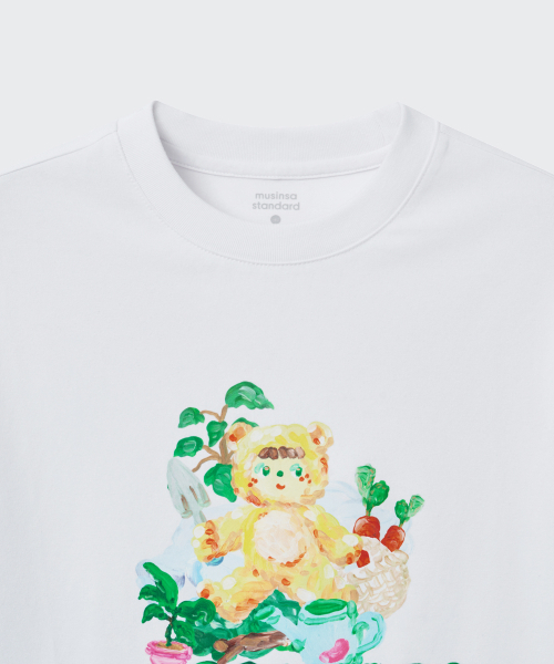 MUSINSA STANDARD KIDS（ムシンサスタンダードキッズ）の「[スロコースターコラボ] ガードナースTシャツ [ホワイト]（Tシャツ/カットソー・レディース・その他・120/130/140/150/160）」の5枚目の写真