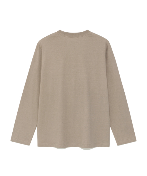 THECOLDESTMOMENT（ザコールデストモーメント）の「TCM mini logo label long sleeve (grey beige)（Tシャツ/カットソー・レディース・その他・MEDIUM/LARGE）」の3枚目の写真