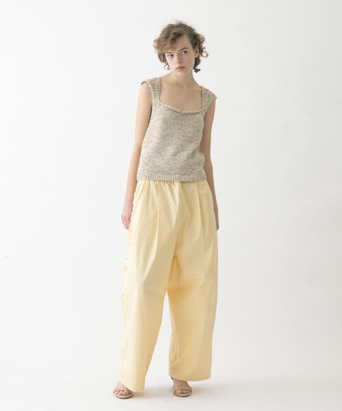 LAATO（ラート）の「knit tank top（ニット/セーター・レディース・ピンクベージュ/オフホワイト・FREE）」の7枚目の写真