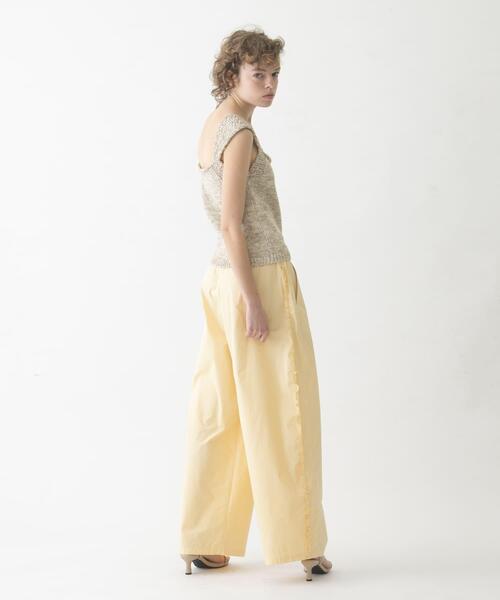 LAATO（ラート）の「knit tank top（ニット/セーター・レディース・ピンクベージュ/オフホワイト・FREE）」の8枚目の写真