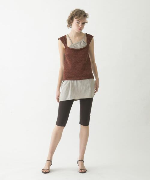 LAATO（ラート）の「knit tank top（ニット/セーター・レディース・ピンクベージュ/オフホワイト・FREE）」の16枚目の写真