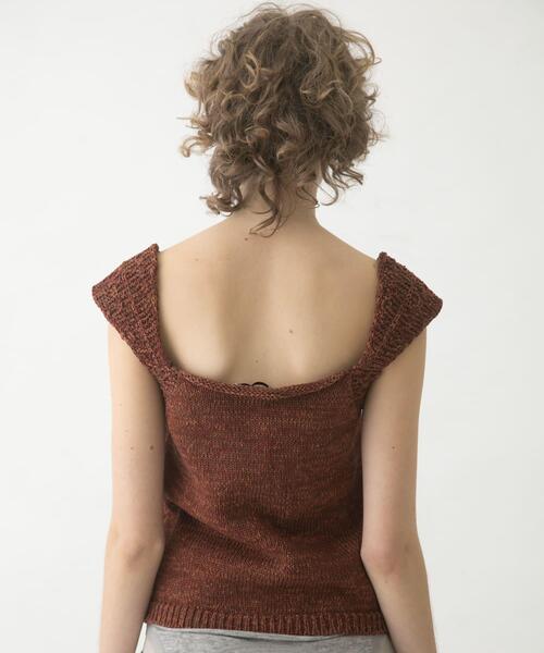 LAATO（ラート）の「knit tank top（ニット/セーター・レディース・ピンクベージュ/オフホワイト・FREE）」の18枚目の写真