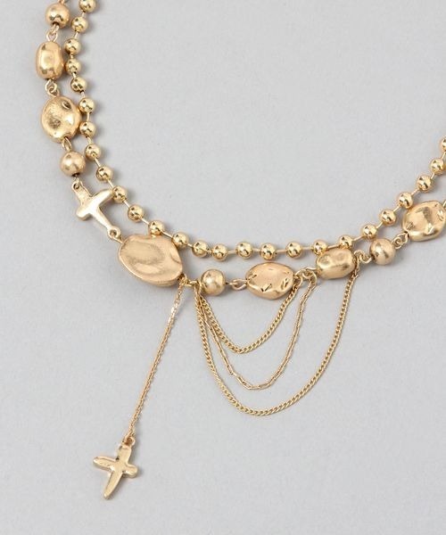 JEANASIS(ジーナシス)の「クラックスレイヤードネックレス/660070(ネックレス・レディース・ゴールド系その他/シルバー系その他/ブラック・FREE)」の9枚目の写真