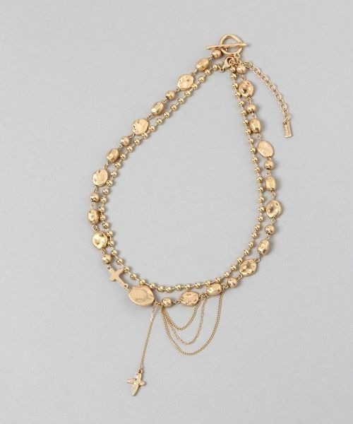 JEANASIS(ジーナシス)の「クラックスレイヤードネックレス/660070(ネックレス・レディース・ゴールド系その他/シルバー系その他/ブラック・FREE)」の5枚目の写真