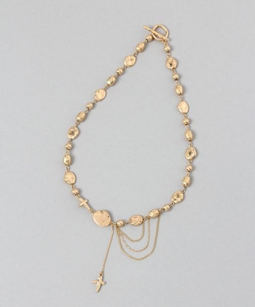 JEANASIS(ジーナシス)の「クラックスレイヤードネックレス/660070(ネックレス・レディース・ゴールド系その他/シルバー系その他/ブラック・FREE)」の6枚目の写真