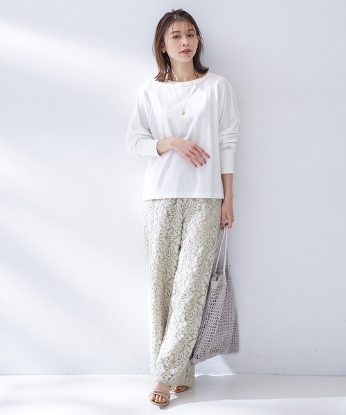 UNTITLED（アンタイトル）の「【Liyoca】ラグランプルオーバー（Tシャツ/カットソー・レディース・ホワイト/ブラック・02）」の5枚目の写真