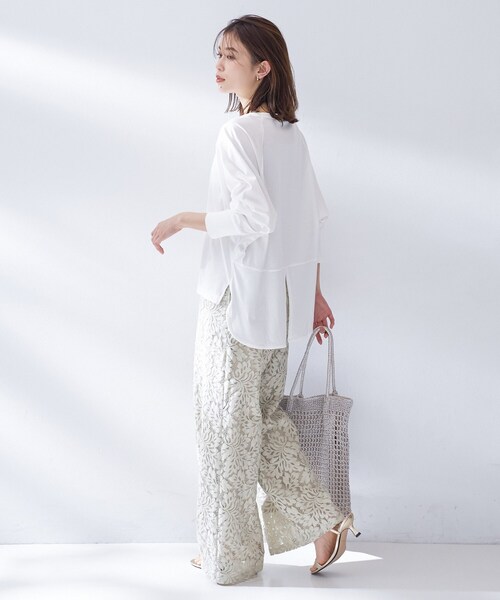 UNTITLED（アンタイトル）の「【Liyoca】ラグランプルオーバー（Tシャツ/カットソー・レディース・ホワイト/ブラック・02）」の6枚目の写真