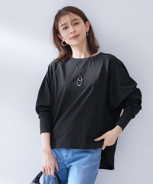 UNTITLED（アンタイトル）の「【Liyoca】ラグランプルオーバー（Tシャツ/カットソー・レディース・ホワイト/ブラック・02）」の9枚目の写真