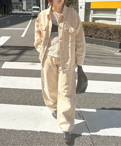 PILIT(ピリット)の「color denim barrel pants(デニムパンツ・レディース・ピンク/イエロー・MEDIUM)」の10枚目の写真