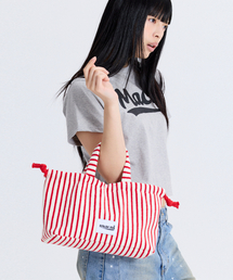 TERRY STRING PUFFY BAG RED