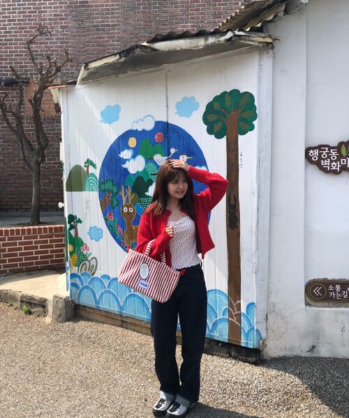 MACNI（マクニ）の「TERRY STRING PUFFY BAG RED（トートバッグ・レディース・レッド・FREE）」の4枚目の写真