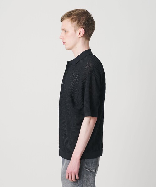 MONKEY TIME(モンキータイム)の「シアー ニット ポロシャツ(ポロシャツ・メンズ・ターコイズブルー/ブラウン/ブラック・S/XL/L/M)」の5枚目の写真