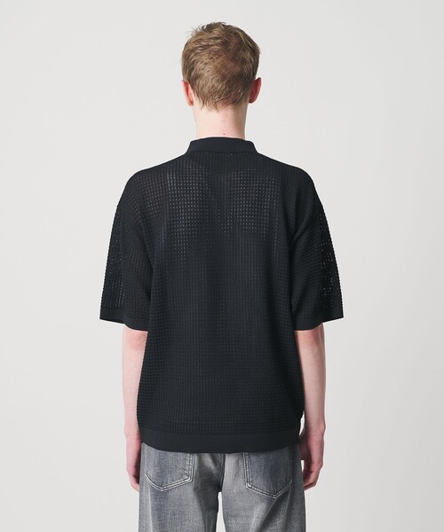 MONKEY TIME(モンキータイム)の「シアー ニット ポロシャツ(ポロシャツ・メンズ・ターコイズブルー/ブラウン/ブラック・S/XL/L/M)」の6枚目の写真