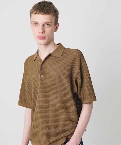 MONKEY TIME(モンキータイム)の「シアー ニット ポロシャツ(ポロシャツ・メンズ・ターコイズブルー/ブラウン/ブラック・S/XL/L/M)」の10枚目の写真